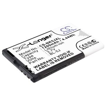 BL-5J Battery for Nokia X6, Lumia 530, 525, 520, N900, X1-01, X1-00 - 1
