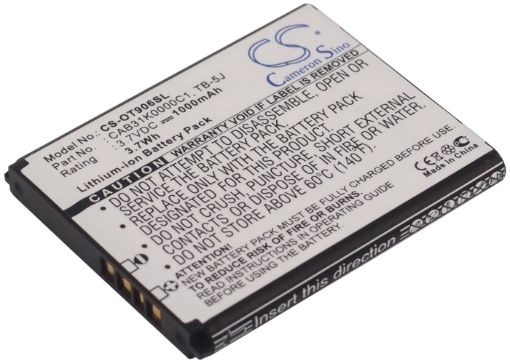 Alcatel OT-906 One Touch 906 Battery BY74 CAB31K0000C1 - 1