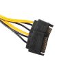 0.2m Full Copper GPU Graphics Card 8 Pin Female To Double 15 Pin SATA Power Line - 3
