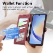 Samsung Galaxy A42 5G Red Leather Zipper Wallet Phone Case - 5