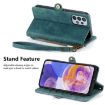 Samsung Galaxy A23 5G Green Leather Zipper Wallet Case - 5