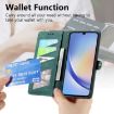 Samsung Galaxy A11 Geometric Zipper Wallet Leather Phone Case (Green) - 5