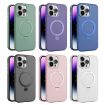 iPhone XS/X MagSafe Metal Holder Frosted Translucent Phone Case - Dark Purple - 2