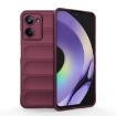 Realme 10 Pro 5G Wine Red Phone Case - TPU + Flannel Shield - 1