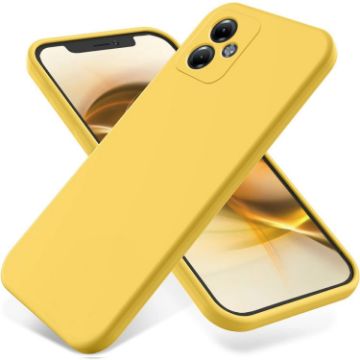 Yellow Silicone Shockproof Phone Case for Motorola Moto G14 - 1