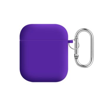Picture of For AirPods 2 / 1 PC Lining Silicone Bluetooth Earphone Protective Case (Dark Purple)