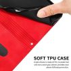Samsung Galaxy A42 5G Red Leather Phone Case with Lanyard - 6
