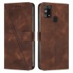 Samsung Galaxy M31 Leather Phone Case with Lanyard - Brown - 1