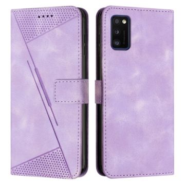 Samsung Galaxy A41 Dream Triangle Leather Phone Case - Purple - 1