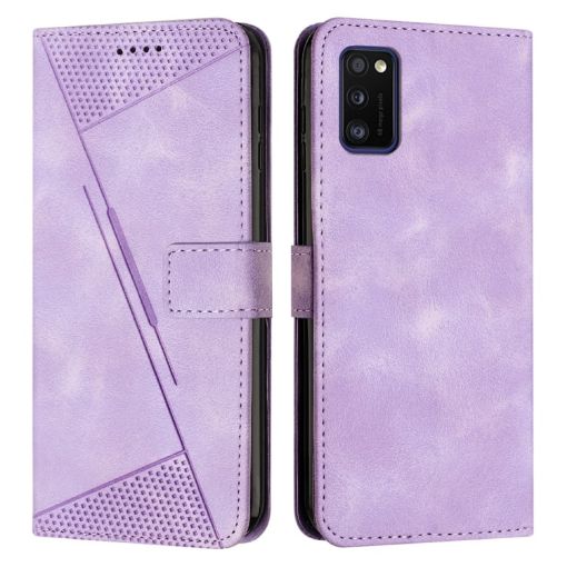 Samsung Galaxy A41 Dream Triangle Leather Phone Case - Purple - 1