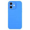 iPhone 12 Pure Color Liquid Silicone Fine Pore Phone Case - Lake Blue - 1