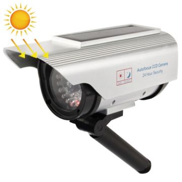 Picture of Solar Powered Realistic Looking Dummy Camera with Flashing Red LED Light