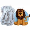 3D Animal Shape Silicone Fondant Cake Biscuit Molds - Lion (2 PCS) - 1