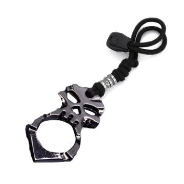 Picture of Rose Thorn Single Finger Buckle Self-defense Broken Window Keychain (Black)