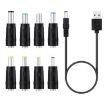 8 In 1 DC Power Cord USB Multi-Function Interchange Plug USB Charging Cable - 1