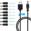 8 In 1 DC Power Cord USB Multi-Function Interchange Plug USB Charging Cable - 2