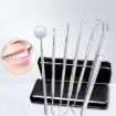 6 in 1 Dental Tool Set - Stainless Steel Probe, Dentist Tools, Tweezers - 1