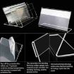 Mini Clear Acrylic Sign Display Stand Label Holder - 10 PCS - 6