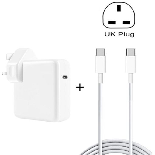 96W USB-C Power Adapter Portable Charger with 1.8m Cable - UK Plug - 1