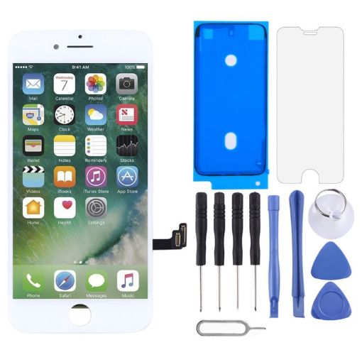 LCD Screen for iPhone 7 with Digitizer - White - 1
