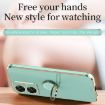 Black Realme C55 XINLI 6D Electroplate TPU Phone Case with Ring Holder - 5