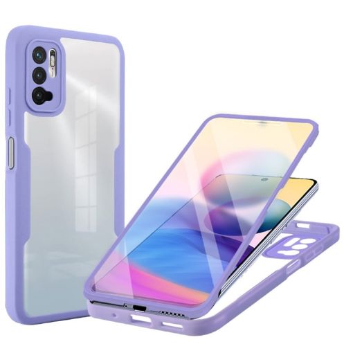 Xiaomi Redmi Note 10 5G Purple Phone Case - 360 Full Coverage - 1
