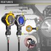 Universal Rotating LED Dual-color Turn Signal Light (Amber Yellow + White) - 6