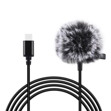 PULUZ 1.5m USB-C Lavalier Condenser Microphone - 1