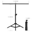 67cm T-Shape Photo Studio Background Support Stand with Clips - 3
