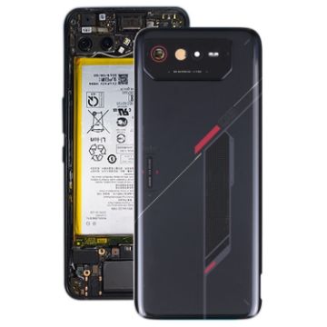 Black Glass Battery Back Cover for Asus ROG Phone 6 - AI2201-C AI2201-F - 1