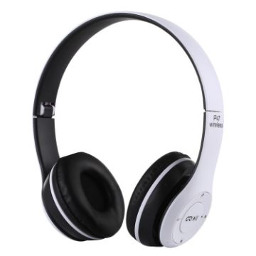 P47 Foldable Wireless Bluetooth Headphone - White - 1