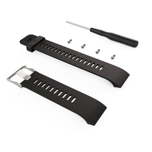 Black Silicone Watch Band for Garmin Forerunner 30/35 - 1