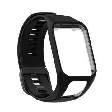 Tomtom 4 Silicone Watch Band - Black - 1