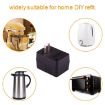 110V to 220V 50W AC Power Socket Adapter, EU/US Plug to US Plug - Black - 6