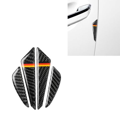 Carbon Fiber German Flag Anti-collision Sticker for Audi TT - 1