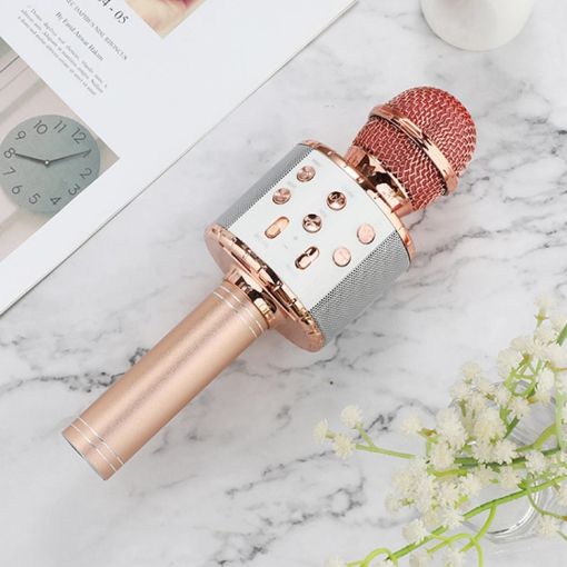 WS-858L LED Wireless Microphone - Rose Gold - 1