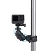 360 Rotation Adjustable Action Camera Clamp Plier Base Holder - Black - 4