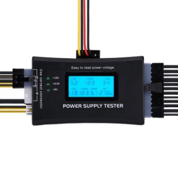 Digital LCD Display PC Computer Power Supply Tester - Black - 1