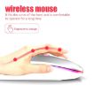 RGB Backlit Silent Bluetooth Wireless Mouse - Rose Gold - 3