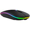 3 Keys RGB Backlit Silent Bluetooth Wireless Mouse - Black - 2