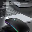 3 Keys RGB Backlit Silent Bluetooth Wireless Mouse - Black - 6