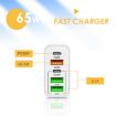 65W Dual PD Type-C + 3 x USB Multi Port Charger, UK Plug - White - 4