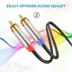 6.35mm Male to Dual RCA Male Audio Cable, 3m Length - 3