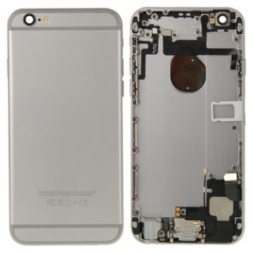 iPhone 6 Full Housing Back Cover with Power & Volume Button Flex Cable - Grey - 1
