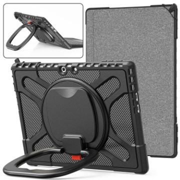 Black Shockproof Tablet Case for MicroSoft Surface Pro 9 with Rotatable Kickstand - 1