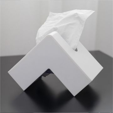 Household Plastic Tissue Paper Storage Box - White - 1
