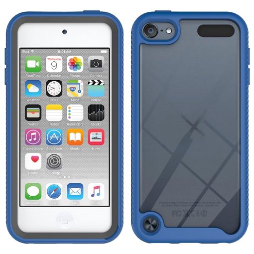 Blue Shockproof PC + TPU Case for iPod Touch 5/6/7 - 1