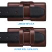 Nuoku Magnetic Flaps Leather Belt Case for Smart Phones, Brown - 5