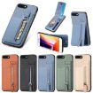 Carbon Fiber Vertical Flip Zipper Phone Case for iPhone SE 2022/2020/7/8 - Green - 5