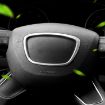 Silver Audi Car Steering Wheel Ring Cover Trim Sticker - Decoration - 5